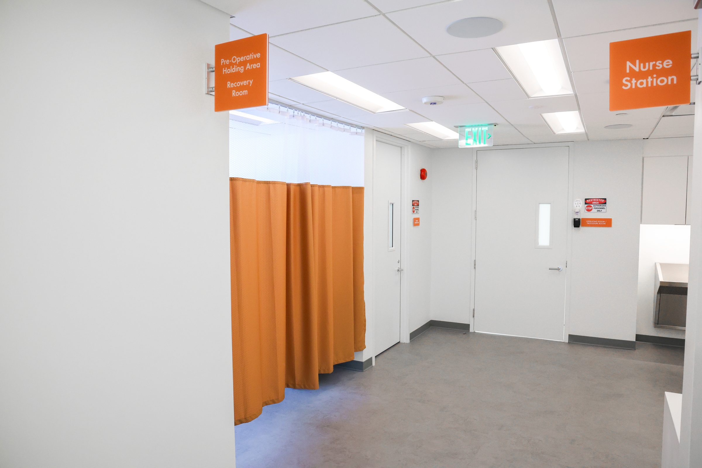 Pre-operative holding and recovery area at Capital Surgical Center